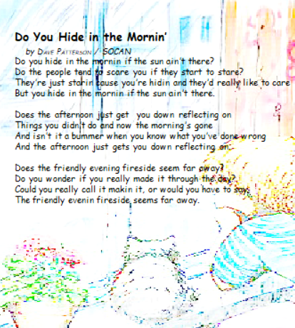 Do you Hide in the Morning pic and lyric